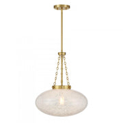Willow 1-Light Pendant in Warm Brass