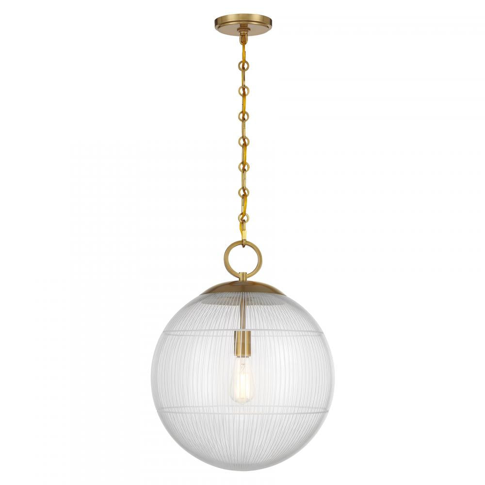 Cabot 1-Light Pendant in Warm Brass
