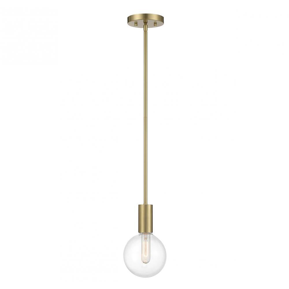 Wright 1-Light Mini-Pendant in Warm Brass