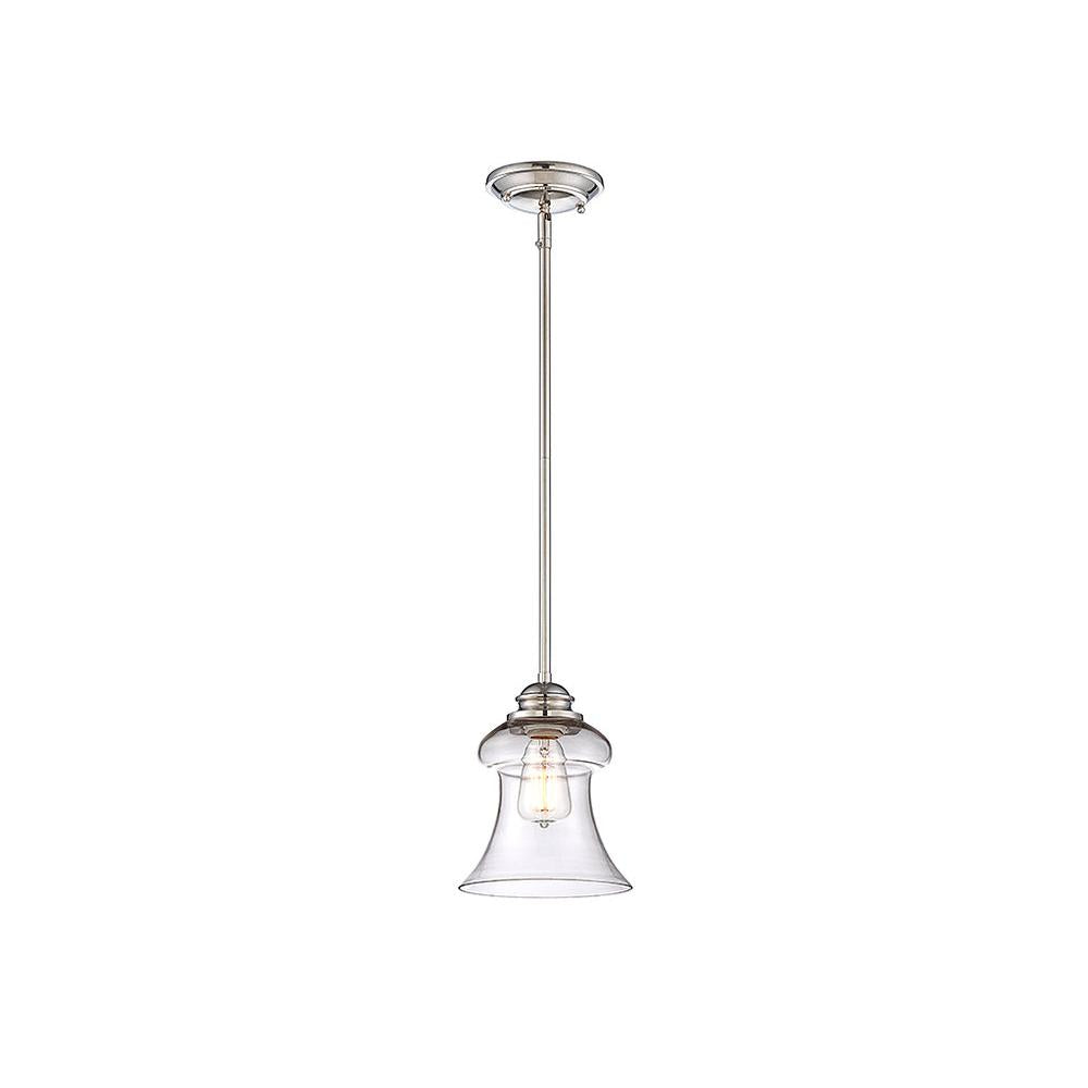 Vintage 1-Light Mini-Pendant in Polished Nickel