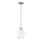 Vintage 1-Light Mini-Pendant in Satin Nickel