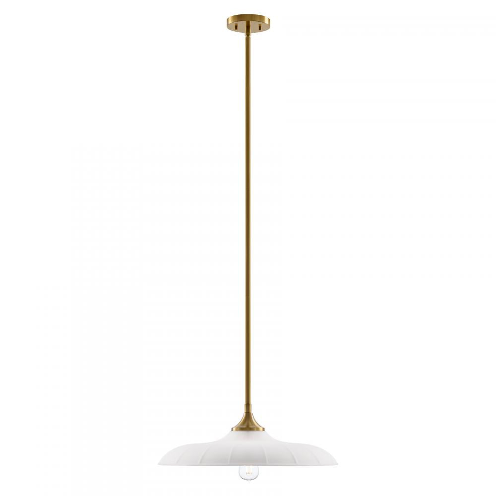 Hadley 1-Light Pendant in Warm Brass