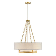 Brentwood 4-Light Pendant in Warm Brass