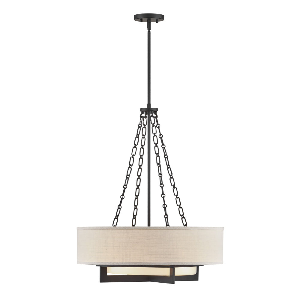 Brentwood 4-Light Pendant in Matte Black