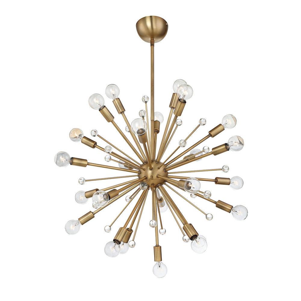 Galea 24-Light Chandelier in Warm Brass