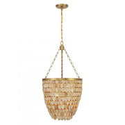 Catalan 4-Light Pendant in Warm Brass by Breegan Jane