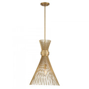Longfellow 1-Light Pendant in Burnished Brass