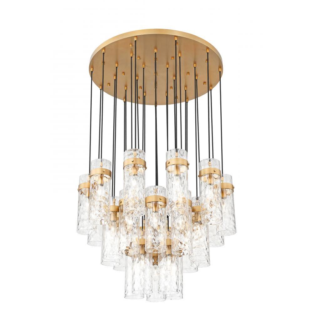 27 Light Chandelier-Clear Waterglass