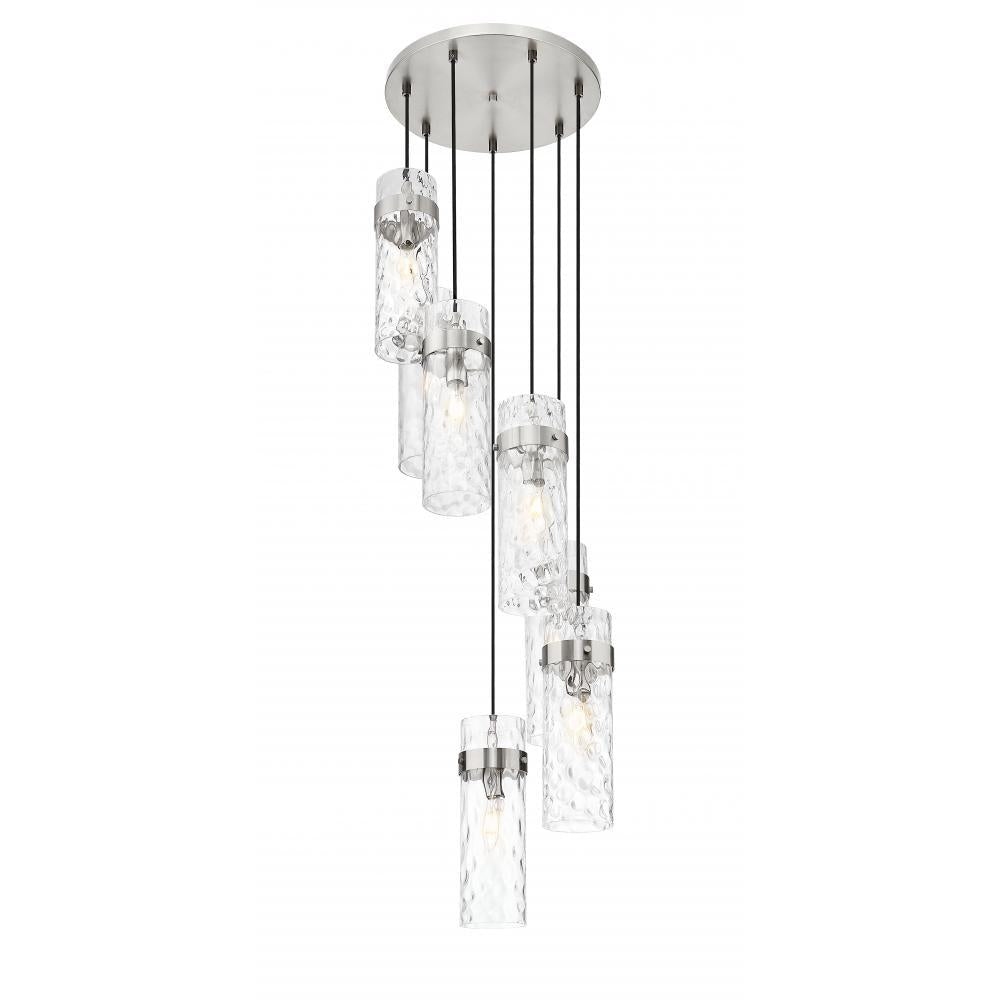 7 Light Chandelier-Clear Waterglass