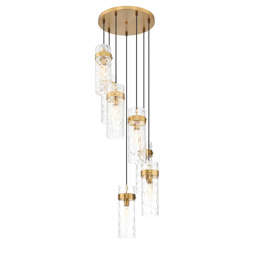 7 Light Chandelier-Clear Waterglass