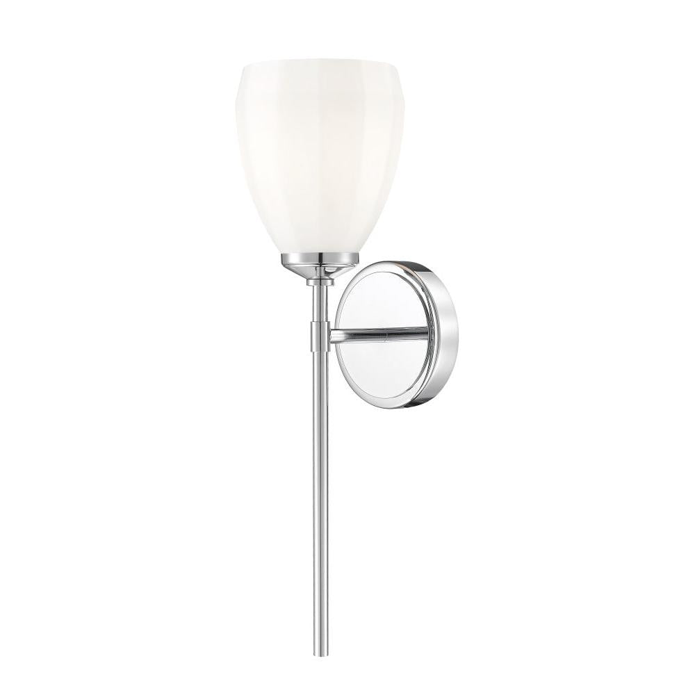 1 Light Wall Sconce-Matte Opal