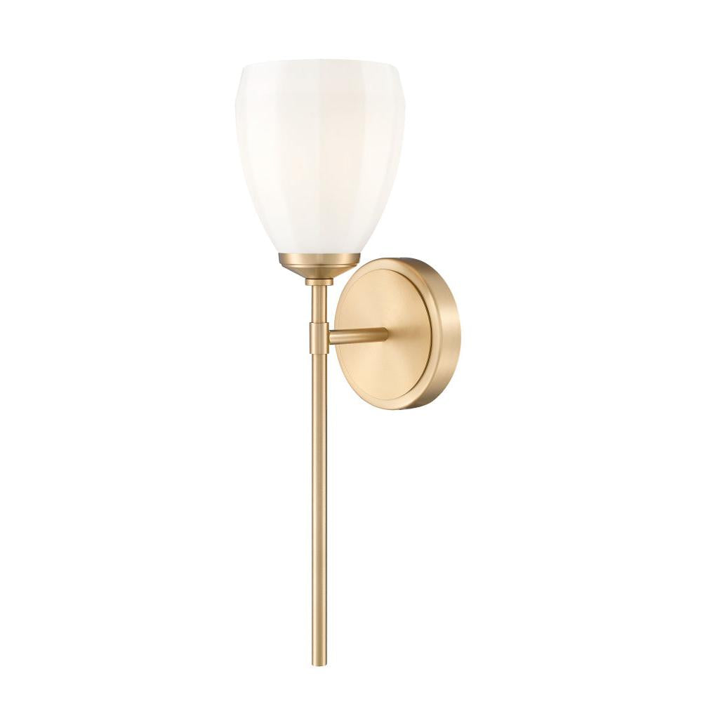 1 Light Wall Sconce-Matte Opal
