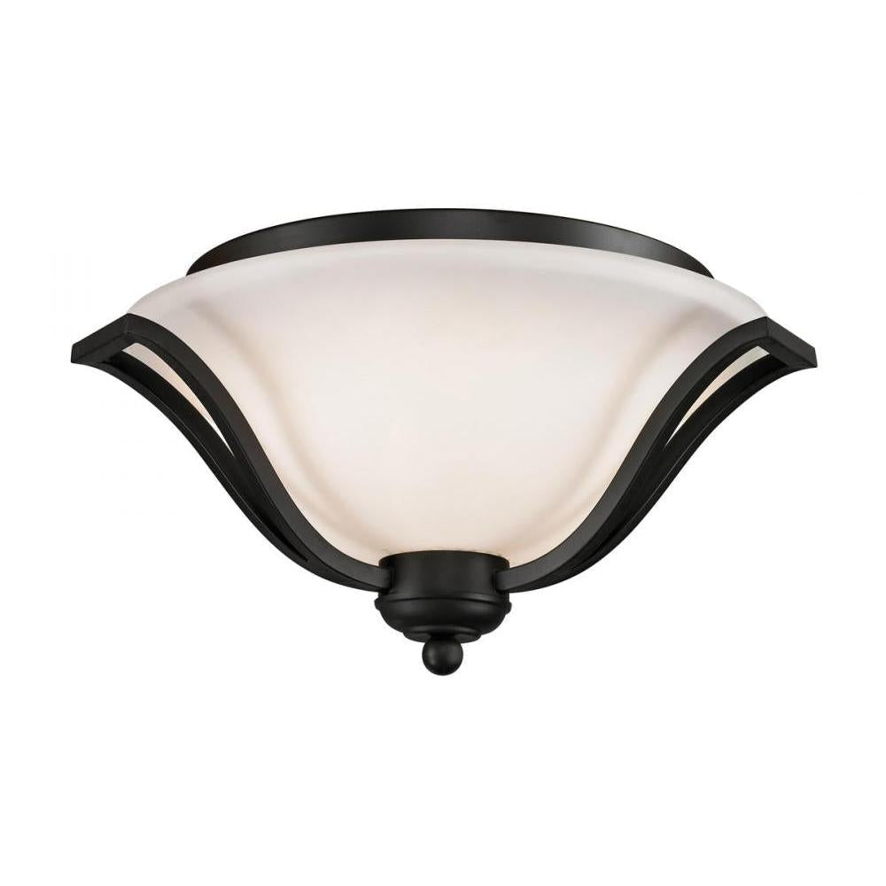 3 Light Flush Mount Light-Matte Opal