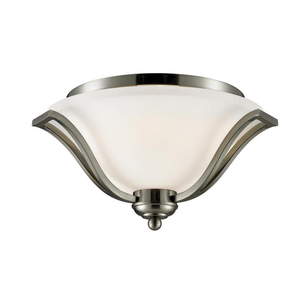 3 Light Flush Mount Light-Matte Opal