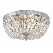 Crystorama Waltham 712-CH-CL-MWP – 12 Inch – 3 Light – Semi Flush Mount Light – Clear Crystal – Polished Chrome – Damp Rated