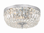 Crystorama Waltham 714-CH-CL-MWP – 14 Inch – 3 Light – Semi Flush Mount Light – Clear Crystal – Polished Chrome – Damp Rated