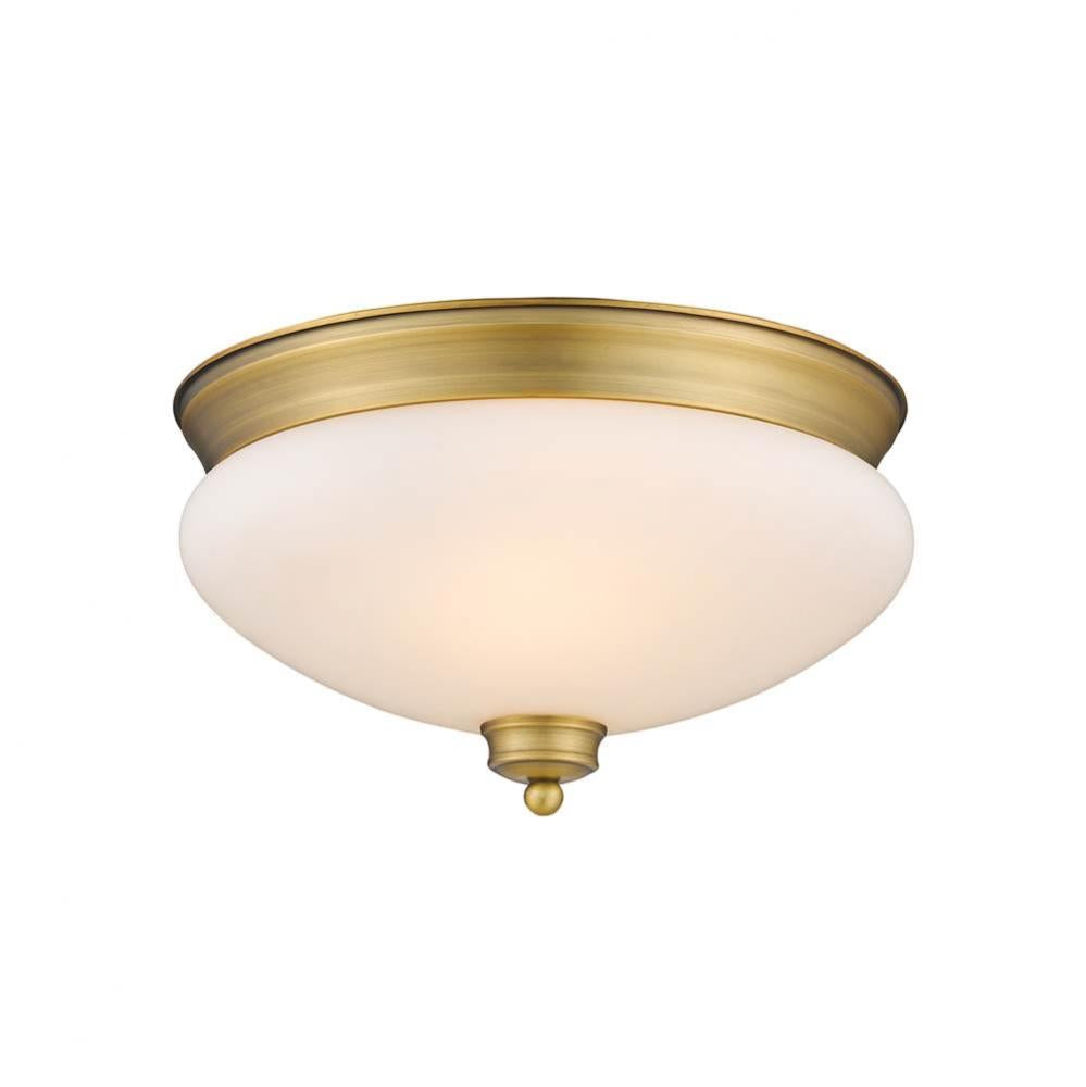 Z-Lite Lighting BRASS TONES 721F2-HBR Flush Mount - Brass