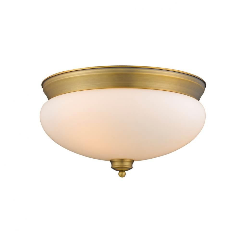 Z-Lite Lighting BRASS TONES 721F3-HBR Flush Mount - Brass