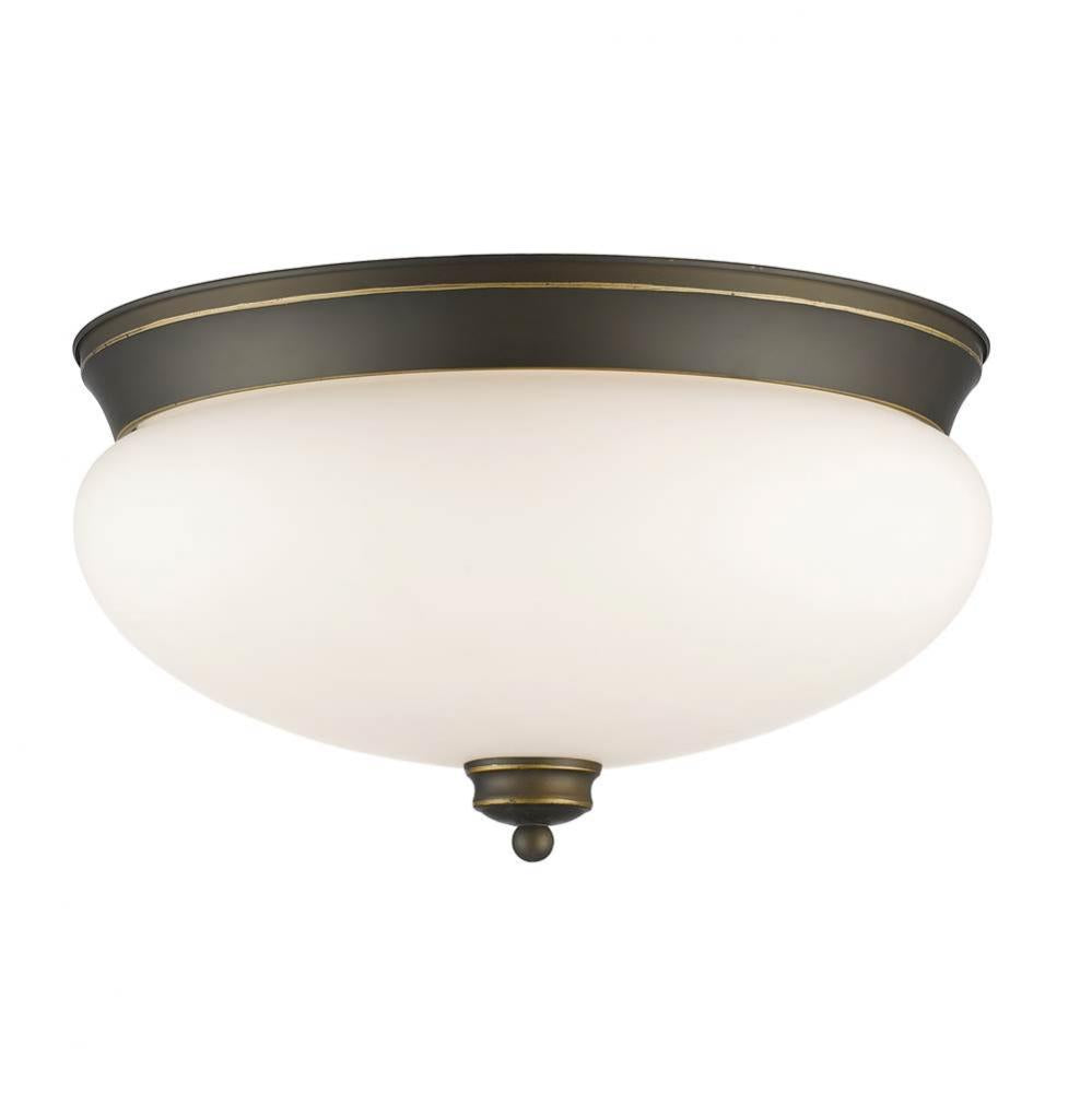 Z-Lite Lighting BRONZE TONES 721F3-OB Flush Mount - Bronze