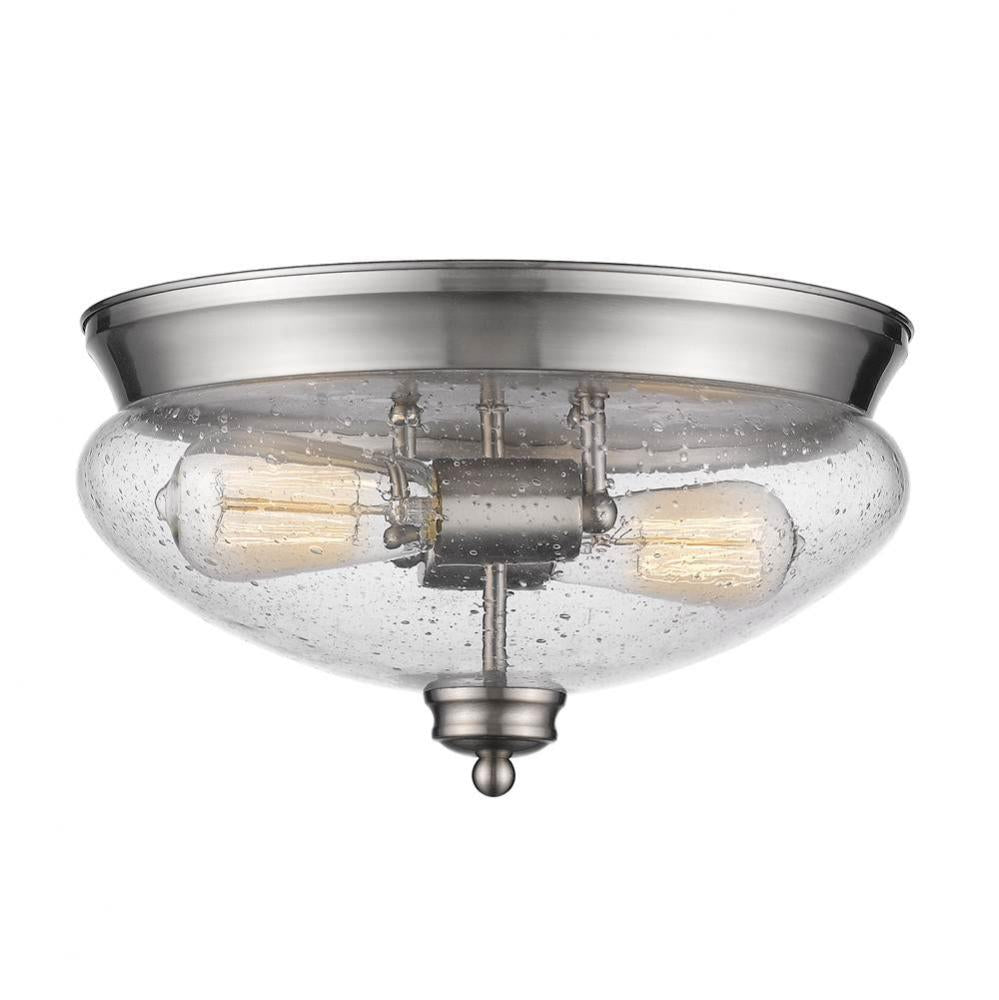 Z-Lite Lighting NICKEL TONES 722F2-BN Flush Mount - Nickel