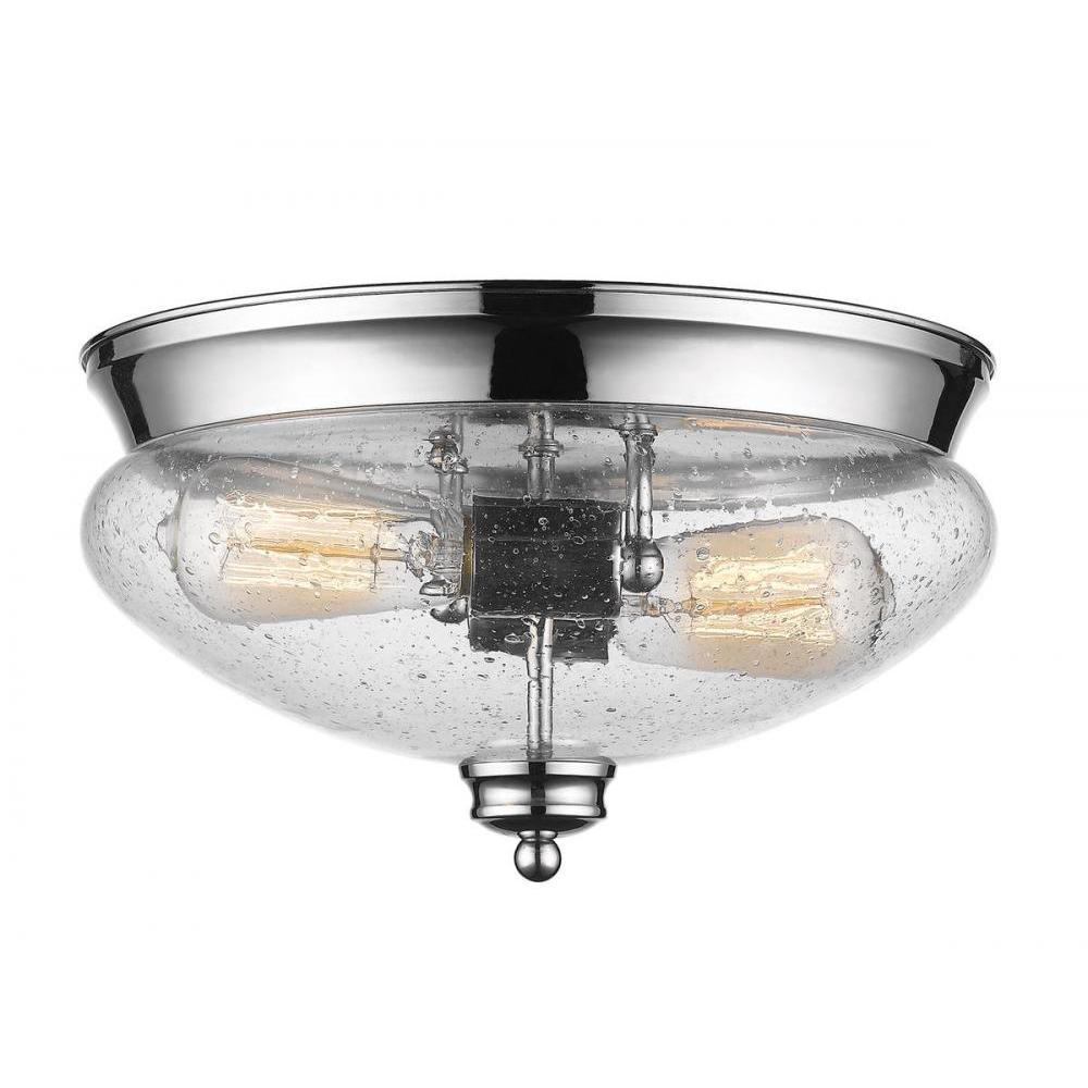 2 Light Flush Mount Light-Clear Seedy