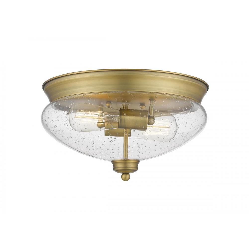 2 Light Flush Mount Light-Clear Seedy