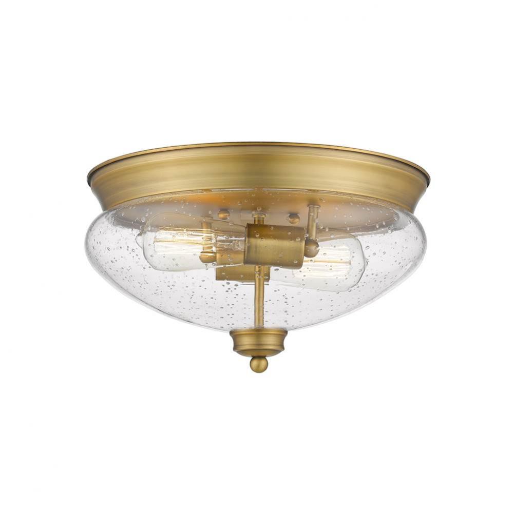 Z-Lite Lighting BRASS TONES 722F2-HBR Flush Mount - Brass