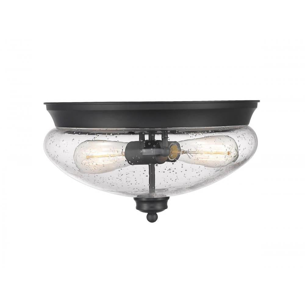 2 Light Flush Mount Light-Matte Opal