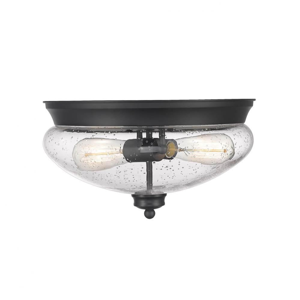 Z-Lite Lighting BLACK 722F2-MB Flush Mount - Black