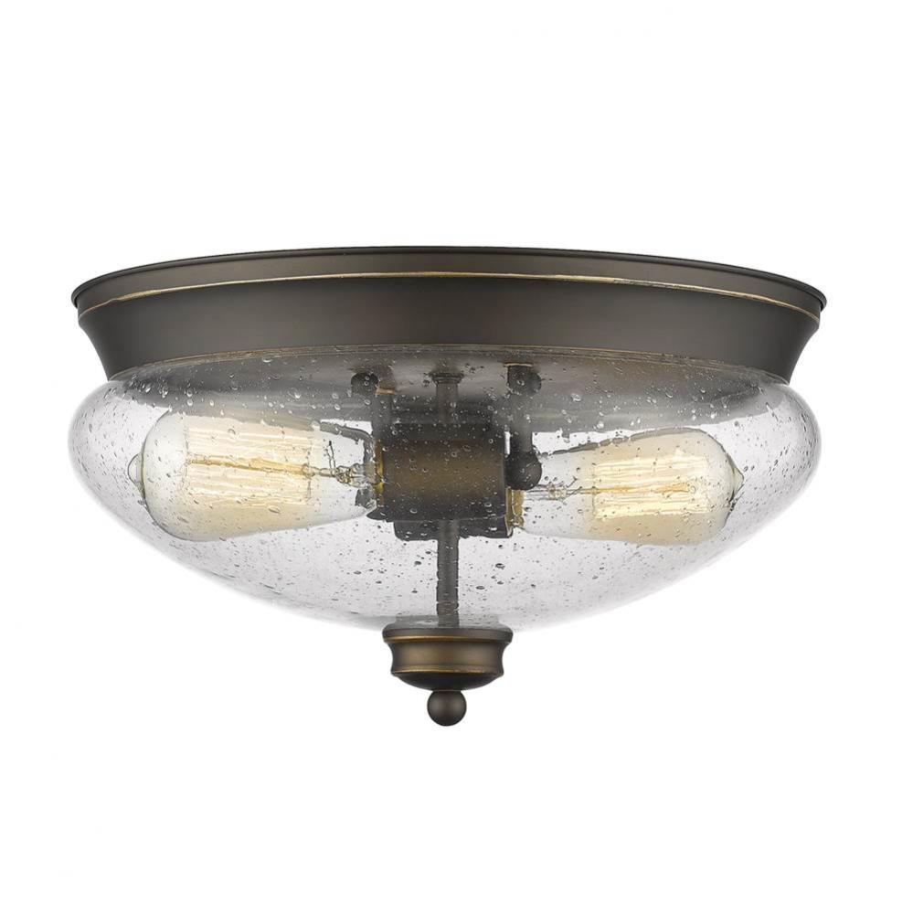 Z-Lite Lighting BRONZE TONES 722F2-OB Flush Mount - Bronze