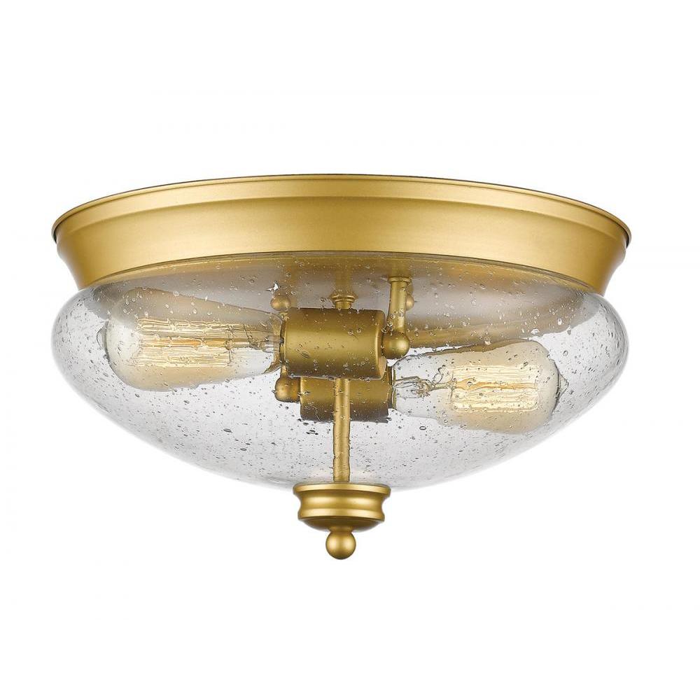 2 Light Flush Mount Light-Clear Seedy