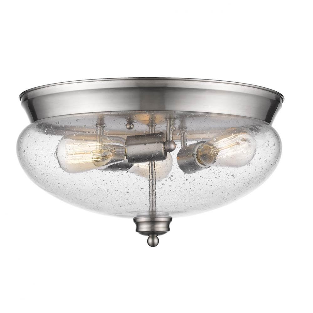 Z-Lite Lighting NICKEL TONES 722F3-BN Flush Mount - Nickel