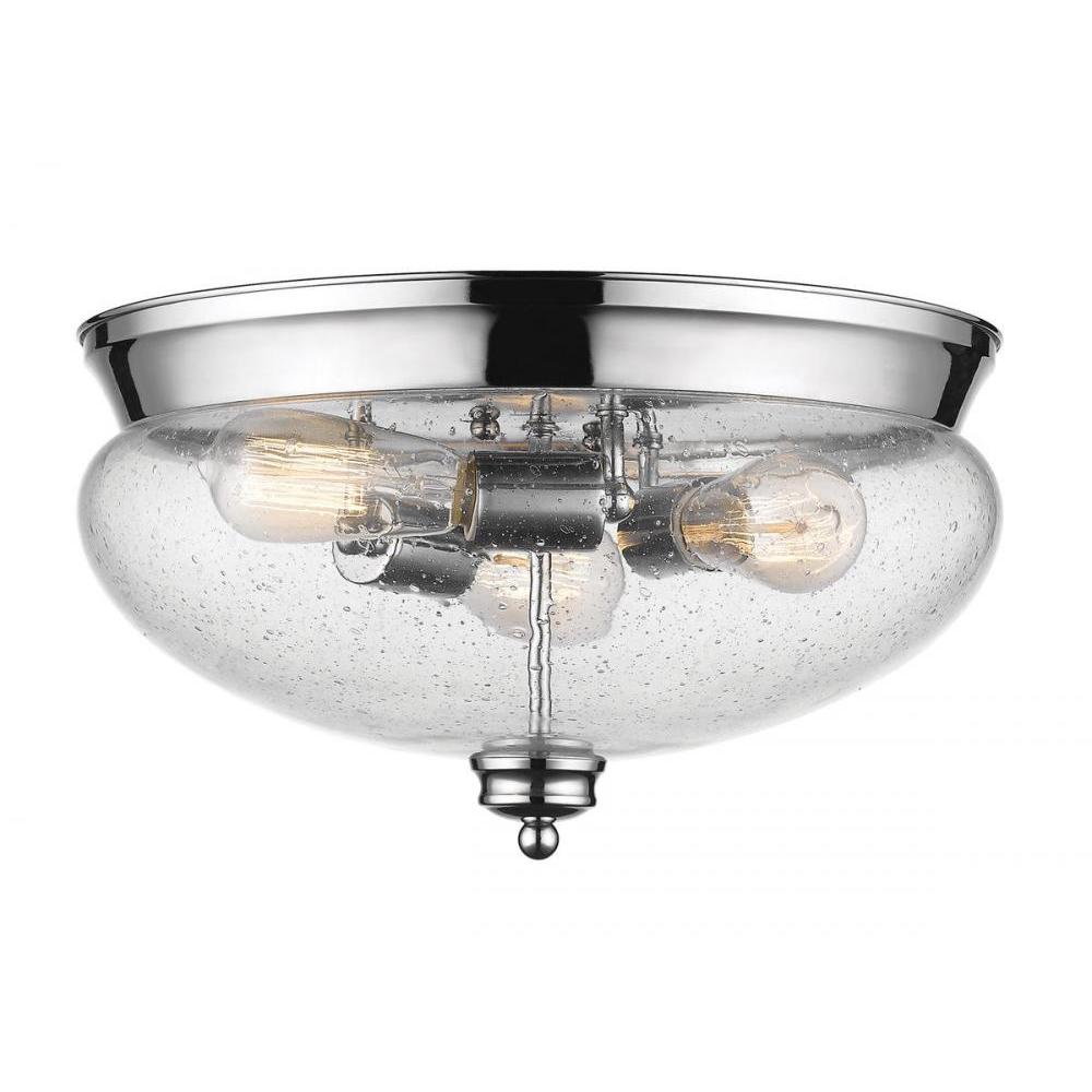 3 Light Flush Mount Light-Clear Seedy