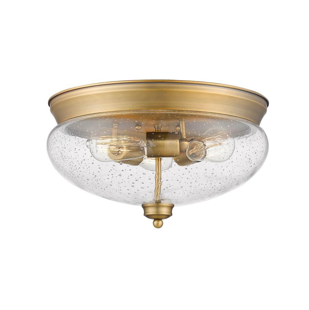 Z-Lite Lighting BRASS TONES 722F3-HBR Flush Mount - Brass