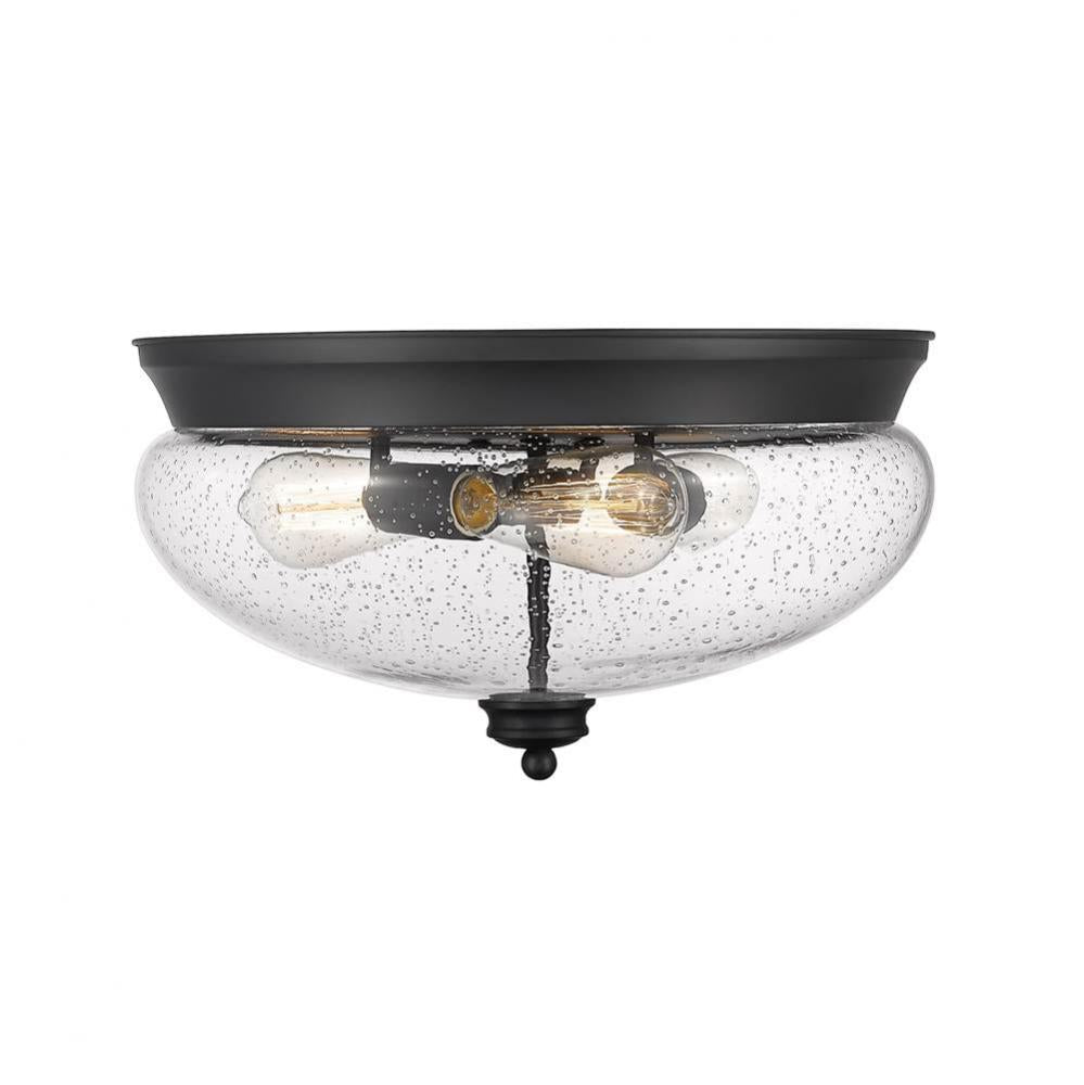 Z-Lite Lighting BLACK 722F3-MB Flush Mount - Black