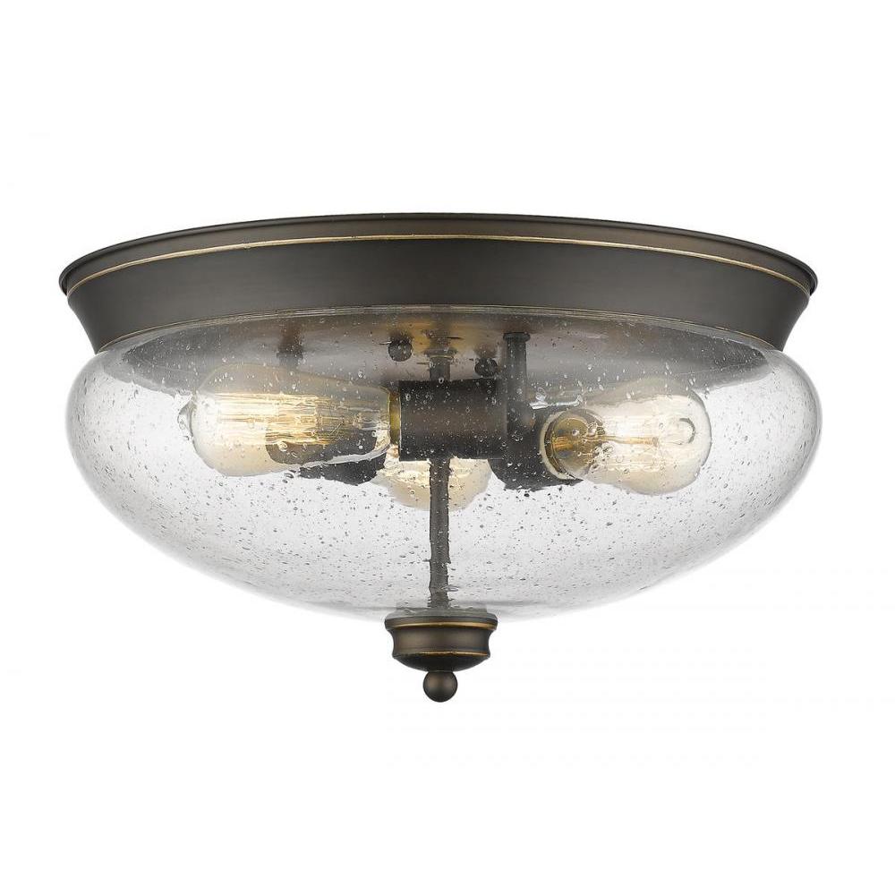 3 Light Flush Mount Light-Clear Seedy