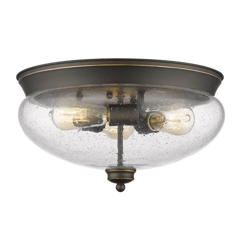 Z-Lite Lighting BRONZE TONES 722F3-OB Flush Mount - Bronze