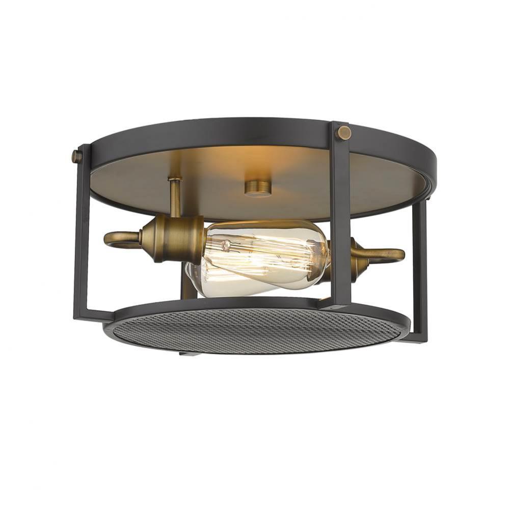 Z-Lite Lighting BRONZE TONES 723F13-BRZ+HBR Flush Mount - Bronze