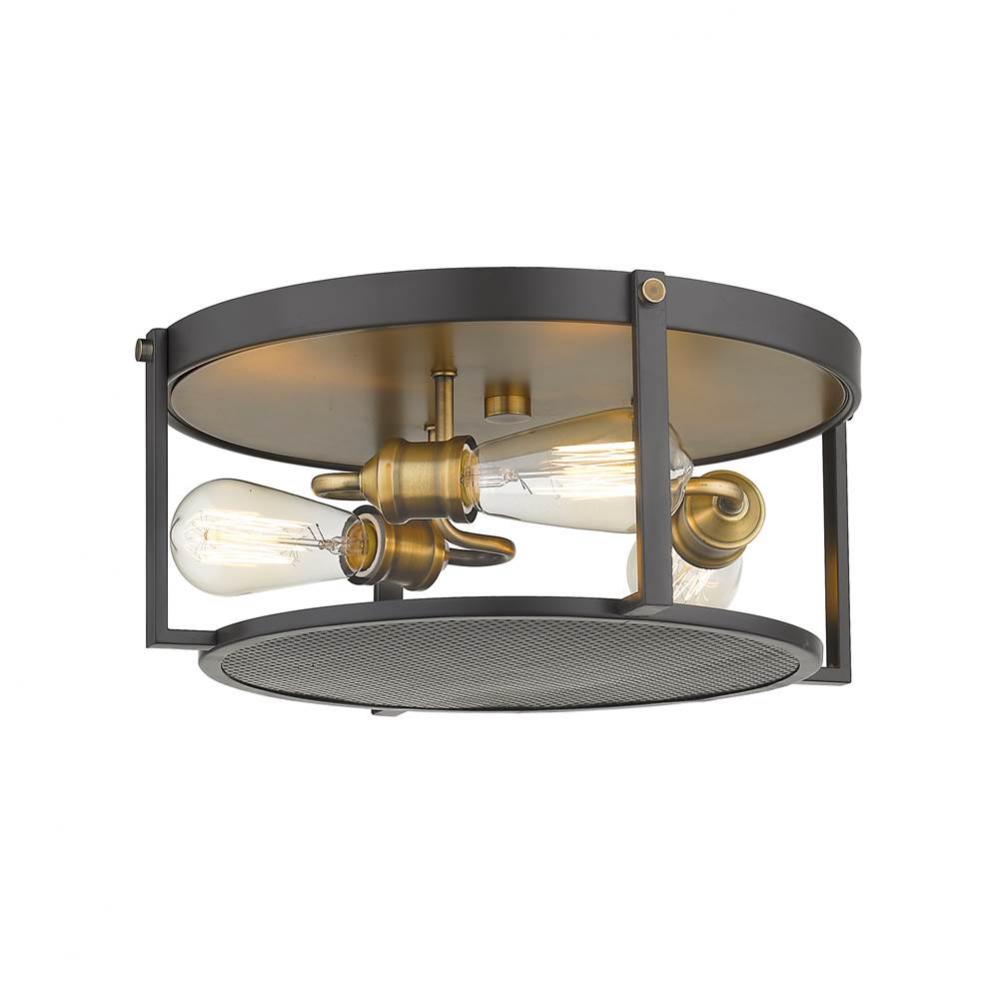 Z-Lite Lighting BRONZE TONES 723F15-BRZ+HBR Flush Mount - Bronze