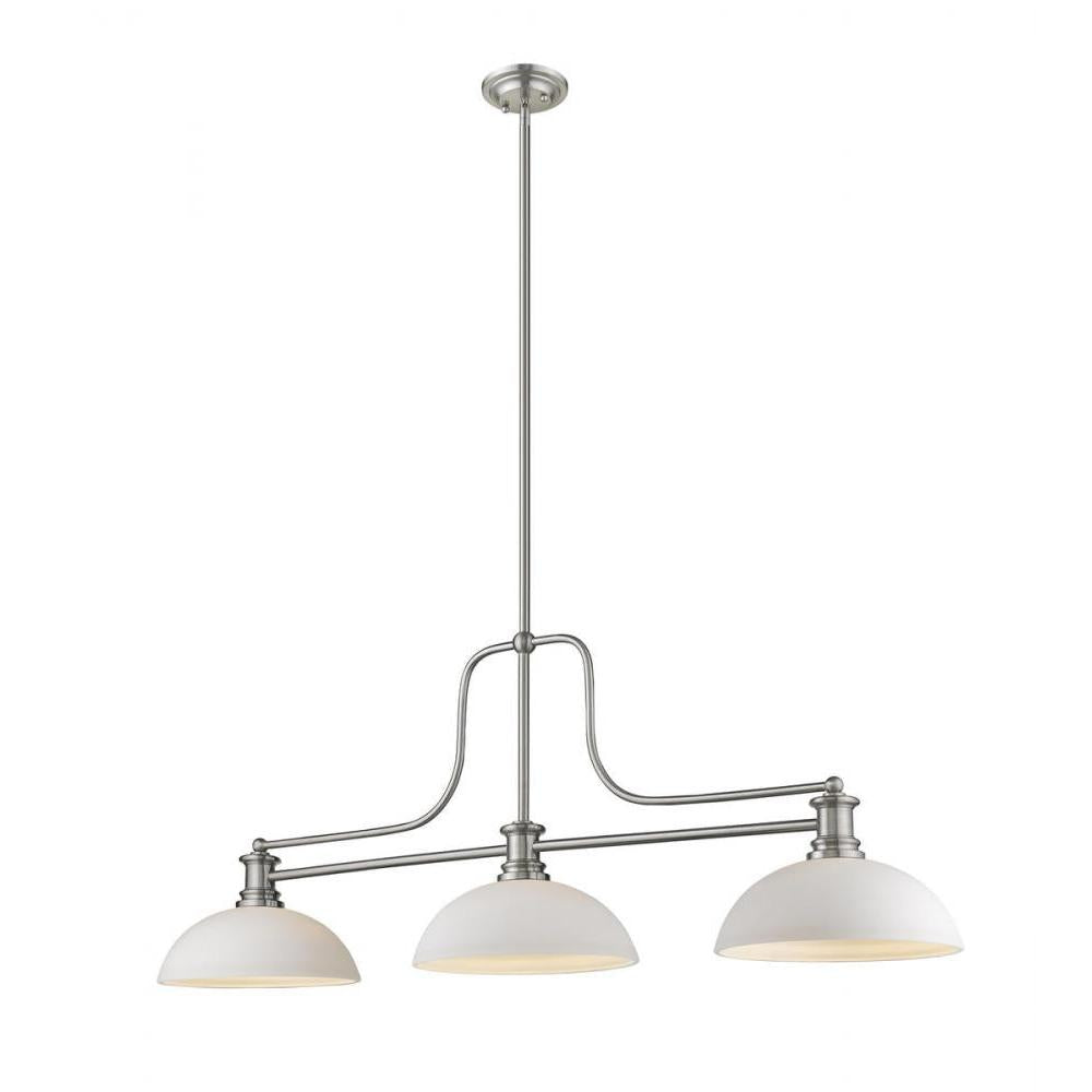 3 Light Billiard Table Light -Matte Opal