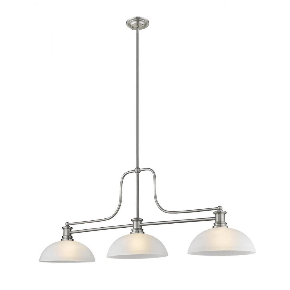 3 Light Billiard Table Light -White Linen