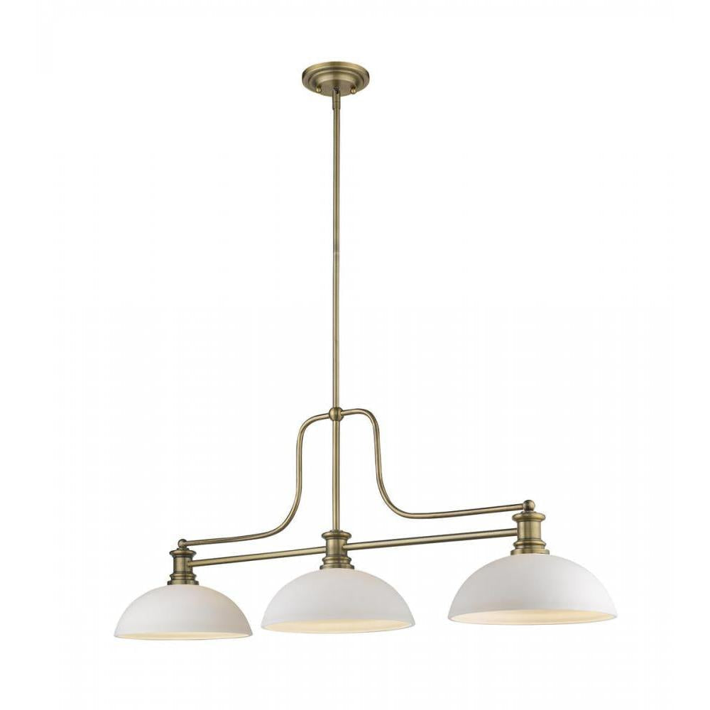 3 Light Billiard Table Light -Matte Opal