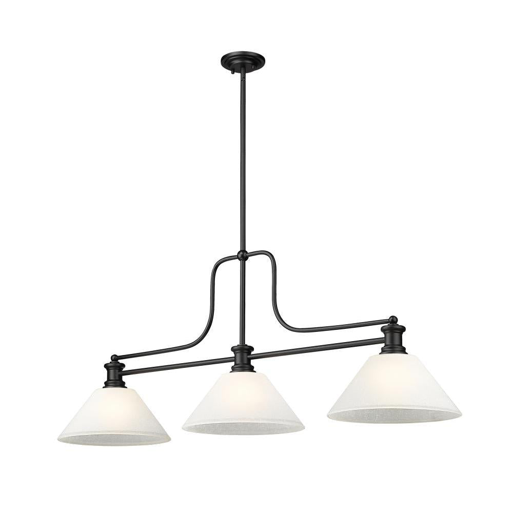3 Light Billiard Table Light -White Linen