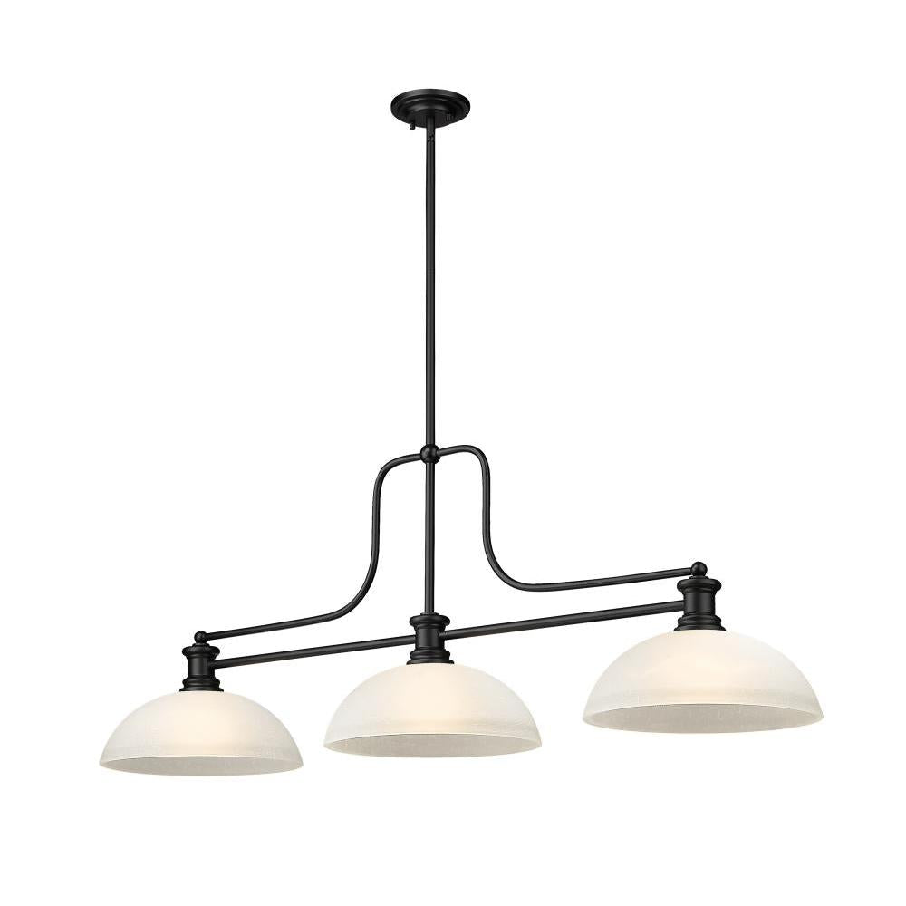 3 Light Billiard Table Light -White Linen