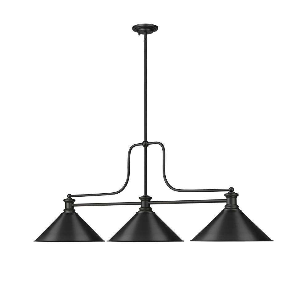 Z-Lite Lighting 725-3MB-MB15 Billiard Restoration - Black