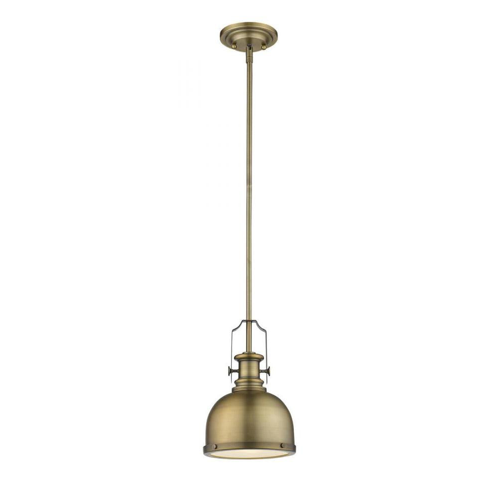 1 Light Pendant-Heritage Brass
