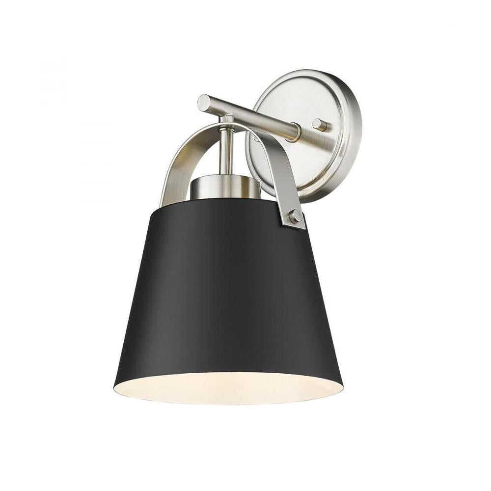 1 Light Wall Sconce-Matte Black