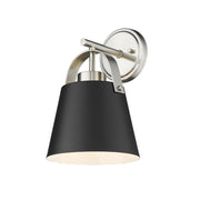1 Light Wall Sconce-Matte Black