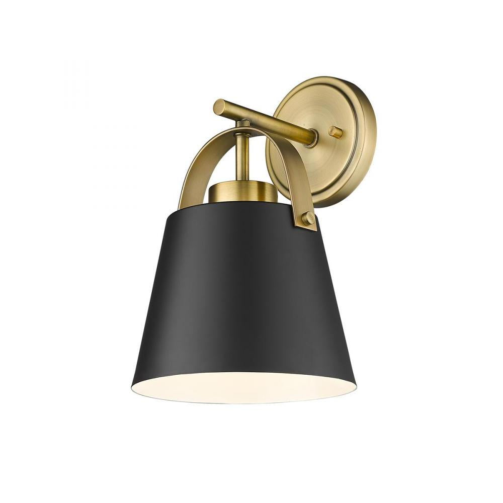 1 Light Wall Sconce-Matte Black
