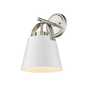 1 Light Wall Sconce-Matte White